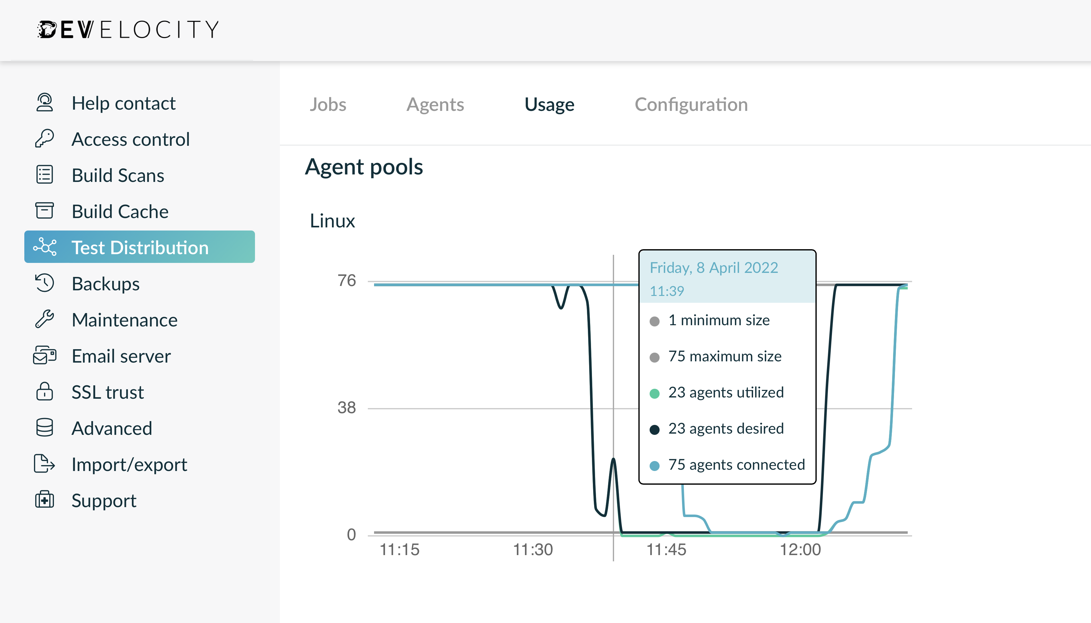 agent pool usage
